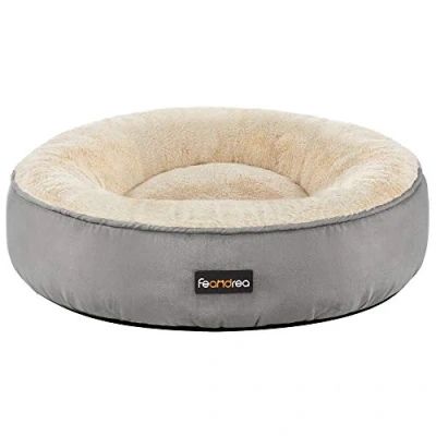 Abbildung von Feandrea Hundebett, Katzenbett, Donut, Ø 50 cm, hellgrau PGW050G01