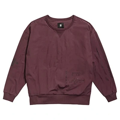 Abbildung von G STAR RAW Damen Woven Loose Sweatshirt, Purpur (vineyard wine D22130 A790 D303), L