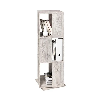 Abbildung von FMD Möbel, 291 001E Tower drehbares Regal in ausführung sandeiche nachbildung, melaminharz beschichtete spanplatte, maße 34.0 x 108.0 cm (BHT)