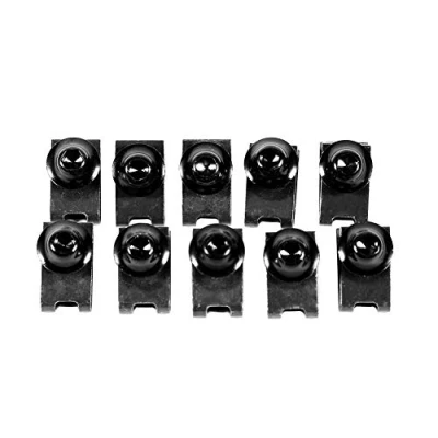 Abbildung von Keenso Motorrad Verkleidungsschrauben, 10 Stk. M5 Schrauben Spiral / Geschwindigkeitsclip Befestigungsclip Universal Fit für Fahrrd Roller (Schwarz)