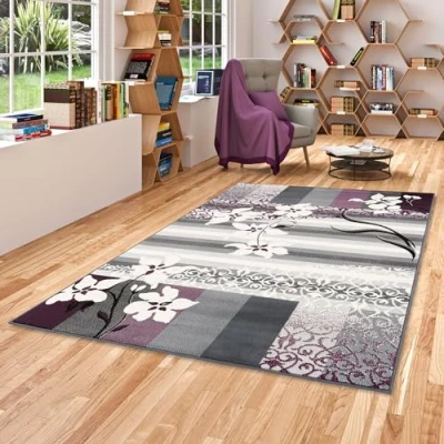 Abbildung von Designteppich Designer Teppich Samba Modern Blumen, Pergamon, Rechteckig, Höhe: 6 mm