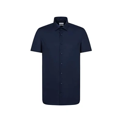 Abbildung von Seidensticker Shaped FIT Hemd, Herren, Größe: 44, Dark blue