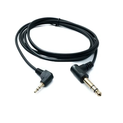 Abbildung von SYSTEM S Audio Kabel 180 cm Stereo TRS 6.35 mm Klinke Stecker zu 3,5 Winkel Adapter