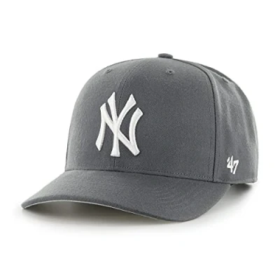 Abbildung von &#039;47 MLB New York Yankees Cold Zone MVP DP Unisex Baseballkappe, Verstellbar, Hochwertiges Design, White Logo, Charcoal Grey