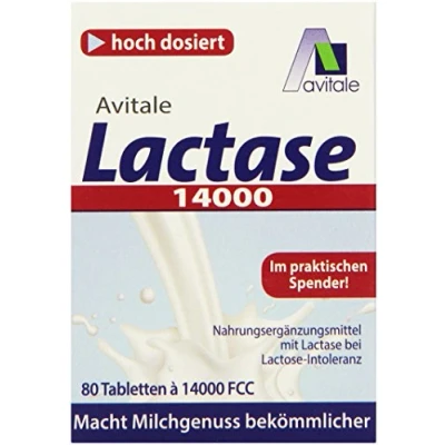 Abbildung von Lactase 14000 Fcc Tabletten im Spender