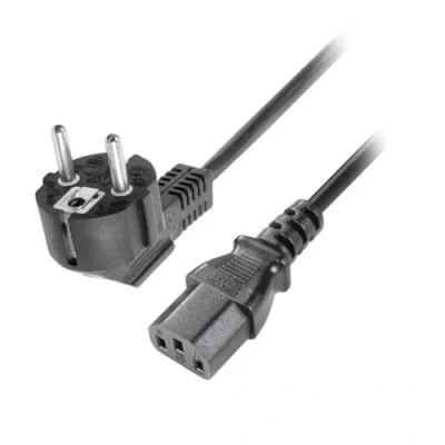 Abbildung von Q43C Kaltgerätekabel 1,2 m Universales Netzkabel, 3 polig Schuko Stecker auf IEC 60320 C13, für PC, Monitor, Notebook und andere Geräte