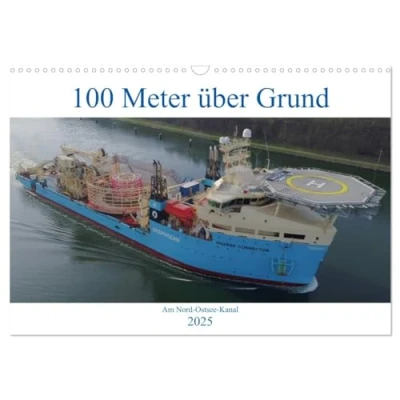 Abbildung von 100 Meter über Grund Am Nord Ostsee Kanal (Wandkalender 2025 DIN A3 quer), CALVENDO Monatskalender