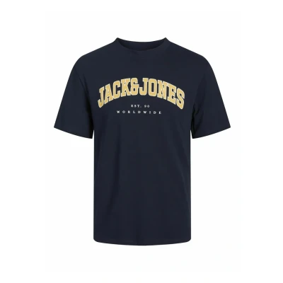 Abbildung von Jack &amp; Jones PLUS SIZE LOGO Tshirt print, Herren, Größe: 5XL, Navy blazer