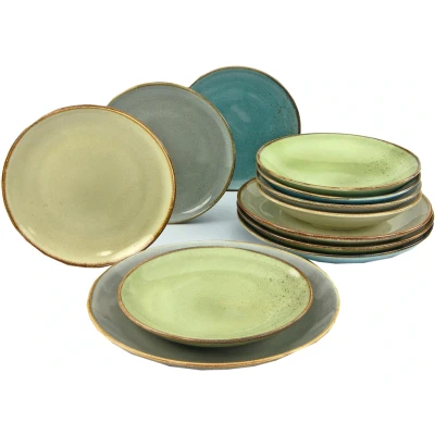 Abbildung von CreaTable Tafelservice &quot;Geschirr Set NATURE COLLECTION&quot;, (Set, 12 tlg., Teller für 4 Personen), Service, Teile, Personen