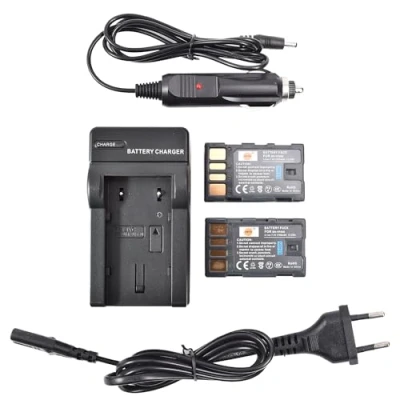 Abbildung von DSTE®（2 Pack）Ersatz Batterie und DC36E Reise Ladegerät Compatible für JVC BN VF808U GZ MG130 MG131 MG132 MG133 MG134 MG135 MG148 MG150 MG155 MG175 MG177 MG255 MG275