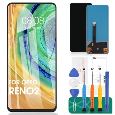 Abbildung von SRJTEK TFT Ersatz LCD Display für OPPO Reno 2 2, Touch Digitizer Reparatur Set ohne Rahmen (schwarz, keine Fingerabdruckerkennung)