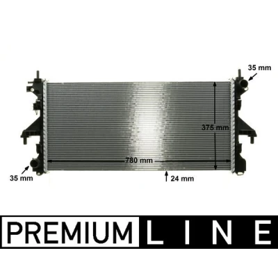 Abbildung von Kühler, Motorkühlung MAHLE ORIGINAL CR 1068 000P