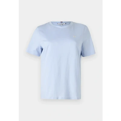 Abbildung von Tommy Hilfiger Contrast FLAG TEE Tshirt basic, Damen, Größe: XS, Breezy blue