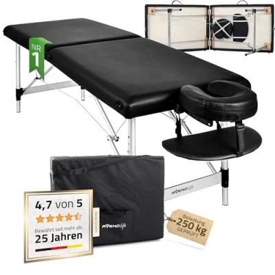 Abbildung von Habys Massageliege Nina 2 Zonen Massagetisch Klappbar, Ultralight, Aluminium