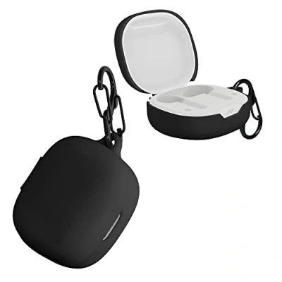 Abbildung von kwmobile Hülle kompatibel mit JBL Wave 300 TWS Kopfhörer Silikon Schutzhülle Etui Case Cover Schoner in Schwarz