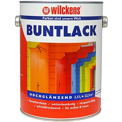 Abbildung von Wilckens Kunstharz Buntlack für Innen und Außen, hochglänzend, 2,5 l, RAL 7016 Anthrazitgrau