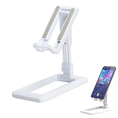 Abbildung von VIKY® Handy Ständer, Verstellbare Handyständer, Multi Winkel/Höhenverstellbarer Halterung Tisch, Faltbarer Handyhalterung für Schreibtisch kompatibel mit iPhone, Huawei, Samsung