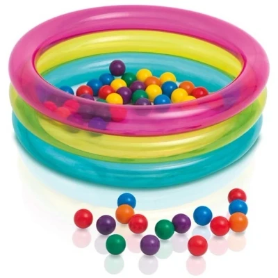 Abbildung von Intex 48674 Piscina Baby 3 Anelli Palline Colorate, 86 x 25 cm