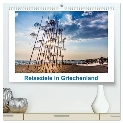 Abbildung von Reiseziele in Griechenland (hochwertiger Premium Wandkalender 2025 DIN A2 quer), Kunstdruck Hochglanz