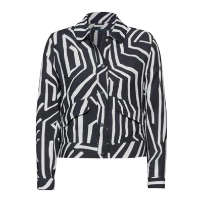 Abbildung von Cecil MIT Print Leichte Jacke, Damen, Größe: XL, Blau