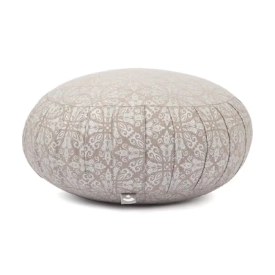 Abbildung von Maharaja Collection: Meditationskissen ZAFU. 38 x 20 cm Raja. taupe/silber