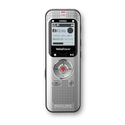 Abbildung von Philips DVT2015 Audio recorder Digitales Diktiergerät (Stereo MP3/PCM, 8GB, Inkl. Sembly Sprache zu Text Cloud Software)