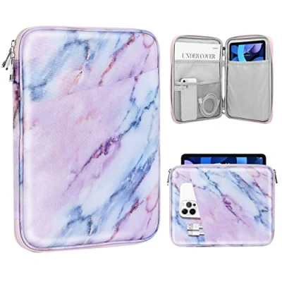 Abbildung von TiMOVO 9 11&quot; Tablet Tasche Hülle für iPad Air 11 2024/iPad Pro 10 10.9 2022, 2022 2018, 10.2, 5/4 10.9, Tab S9 2023/A8 10.5, Marmor Lila &amp; Blau