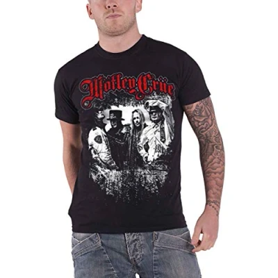 Abbildung von Rock Off Herren Regular Fit T Shirt Motley Crue Greatest Hits Bandshot, Gr. Large (Herstellergröße: Large), Schwarz