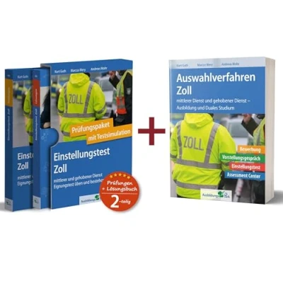 Abbildung von Sparpaket Einstellungstest + Auswahlverfahren Zoll: Alles in einem Paket: Bewerbung, Vorstellungsgespräch, Einstellungstest, Assessment Center!