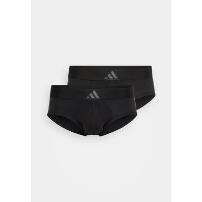 Abbildung von adidas Herren Slip 2er Pack Low Rise Brief (2PK) Active Flex Cotton 3 Stripes Unterwäsche, Black_4AM007, L