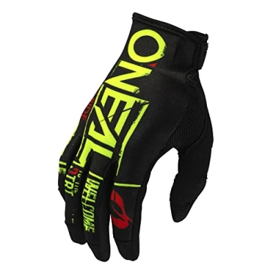Abbildung von O&#039;NEAL Fahrrad &amp; Motocross Handschuhe MX MTB DH FR Langlebige, Flexible Materialien, belüftete Handoberseite Mayhem Glove Attack V.23 Erwachsene Schwarz Neon Gelb Größe XL