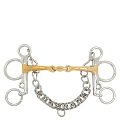 Abbildung von BR Double Broken Baby PelhamGebiß Soft Contact 14 mm Schere 102 12,5 Silber / gold Gelb