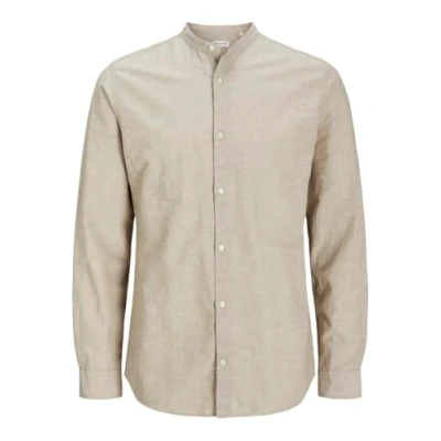 Abbildung von Jack &amp; Jones Langarmhemd JJEBREEZE BAND SHIRT LS SN mit Bandkragen