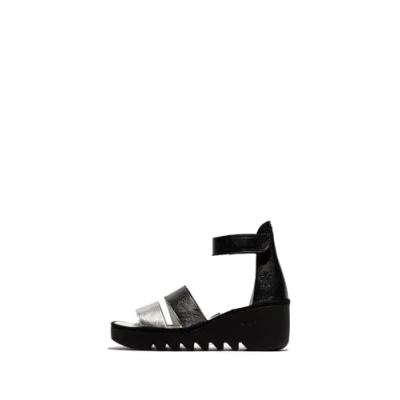 Abbildung von Fly London Damen BONO290FLY Sandal, Silver/Graphite/Black, 38 EU