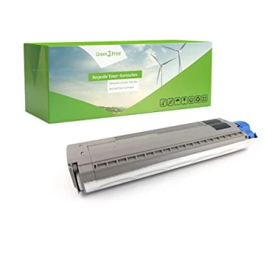 Abbildung von Green2Print Toner schwarz 5000 Seiten ersetzt Oki 47095704 passend für C824, C834, C844