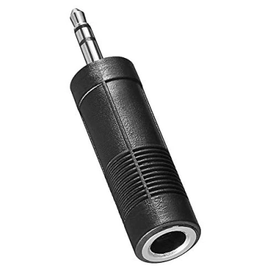 Abbildung von BestPlug Audio Stereo Adapter Aux in Out, 3,5mm Klinke Stecker männlich auf 6,3mm Kupplung Buchse weiblich, Schwarz