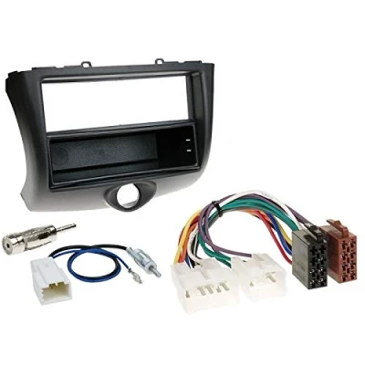 Abbildung von 1 Din Radio Einbauset Blende Radioanschlusskabel Antennenadapter für Toyota Yaris Verso P2 Facelift 2003 2005