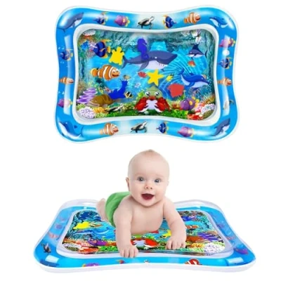 Abbildung von Zenovate Wassermatte Baby BPA Frei, Wasserspielmatte Spielzeug ab 3 6 9 Monate, Tummy Time Toys Bauchlage Aqua Matte, Geschenke für Babys 0 monate