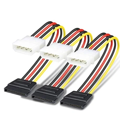 Abbildung von BENFEI Molex 4 Pin auf SATA 15 Stromkabel (SATA Pin), 25 cm, 3 Stück