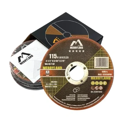 Abbildung von Merryland Trennscheibe 115 Metall Edelstahl Stahl für Winkelschleifer, X 1,0 mm Dünn Flexscheibe Gerade 25 Stück, Experten Line E12071042