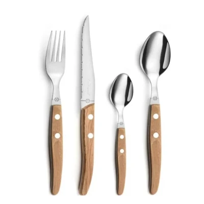Abbildung von Lou Laguiole Canopée 24 teiliges Besteckset Holz