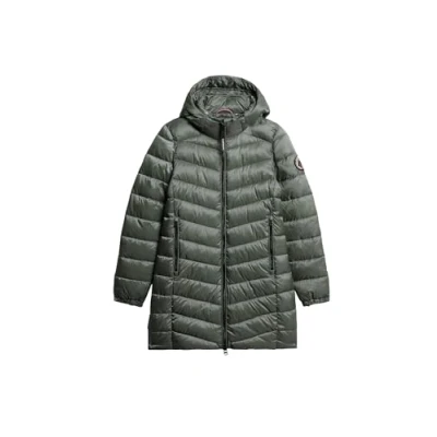 Abbildung von Superdry Hooded FUJI MID Padded Wintermantel, Damen, Größe: 38, Stormy weather blue
