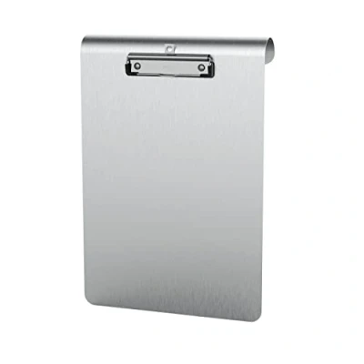 Abbildung von MAUL Klemmbrett MAULmedic zum Einhängen, Schreibplatte, DIN A4 hoch, eloxiertes Aluminium/Edelstahl, Plattenstärke 0,12 cm, Klemmweite 0,8 Silber