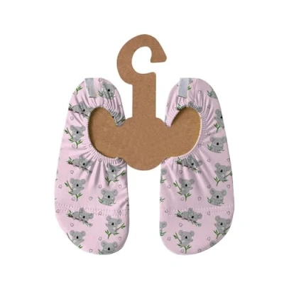 Abbildung von Slipstop Kinder Strandschuhe Anti Rutsch Sport Schwimmschuhe Badeschuhe Urlaub rosa mit Koalas Sonnenschutzfaktor 50+, Gr. 21 23