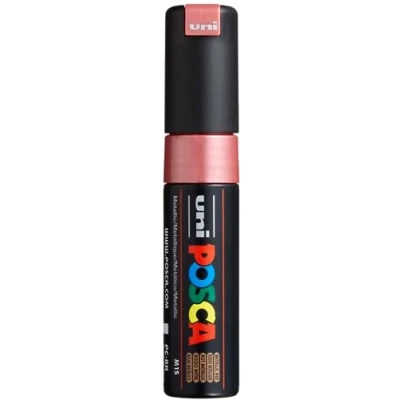 Abbildung von 6 x Uni Ball Fasermaler Posca PC 8K 8mm rot metallic