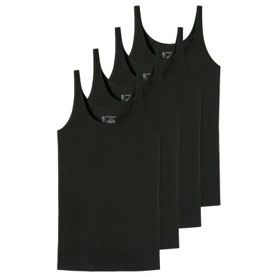 Abbildung von Schiesser 4 PACK Unterhemd/shirt, Damen, Größe: 48, Schwarz