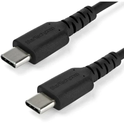 Abbildung von StarTech.com USB C Kabel (2m, hochwertiges 2.0 Typ Datenübertragungs und Ladekabel, St/St) Schwarz