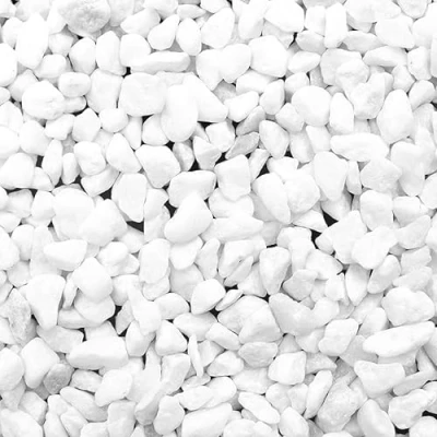 Abbildung von Belle Vous Streudeko Weiße Kieselsteine 3,6kg Kleine Ziersteine, White Pebbles 3.6kg Mini Decorative Stones