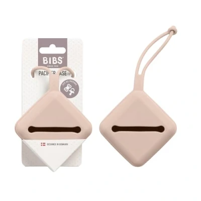 Abbildung von BIBS Schnulleretui mit Schlaufe, zum Aufbewahren und Transportieren von Nuckeln, bietet Platz für drei Beruhigungssauger, 100% BPA freies Material. Hergestellt in Dänemark. Blush