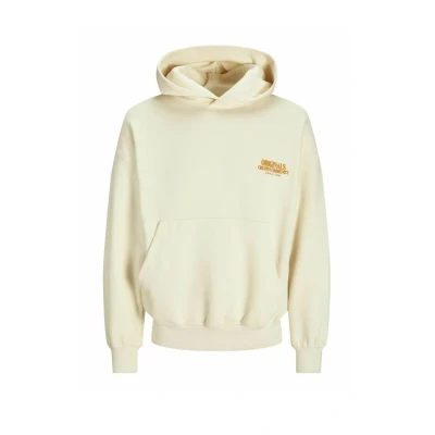 Abbildung von Jack &amp; Jones Jorroxbury BACK Kapuzenpullover, Herren, Größe: Small, Antique white